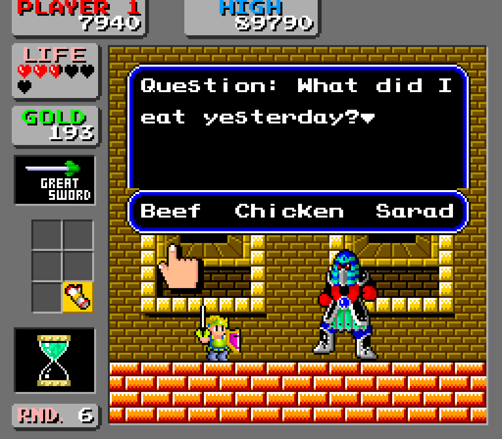 givemeskeletons – Wonder Boy in Monster Land (1987)